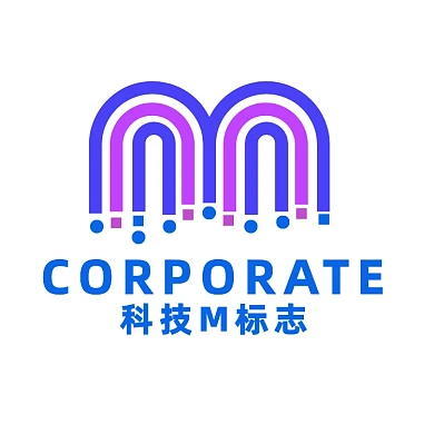 科技互联网商业简约字母m标志