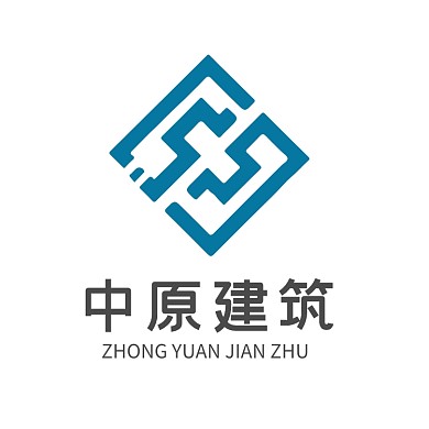 藍色中字建筑logo