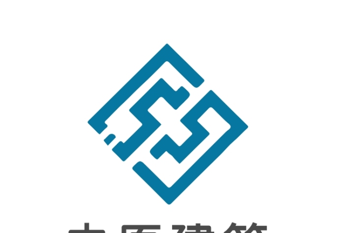 藍(lán)色中字建筑logo