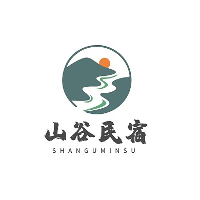 山谷民宿中國風餐飲酒店LOGO