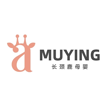 长颈鹿母婴字母A婴儿LOGO