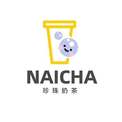 珍珠奶茶飲品店奶茶店LOGO