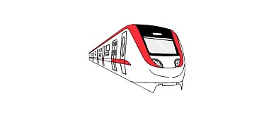 火車頭彩色手繪簡(jiǎn)筆畫