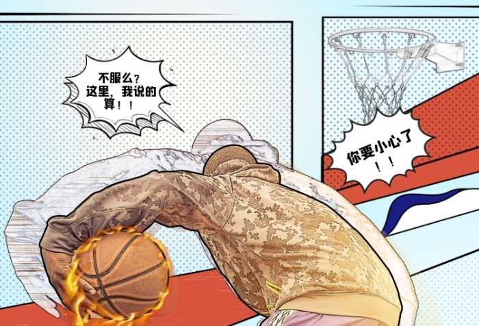 籃球賽熱血?jiǎng)勇L(fēng)插畫印刷海報(bào)