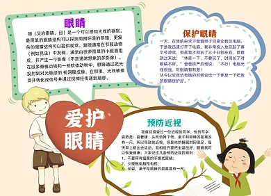 爱护眼睛手绘小报手抄报