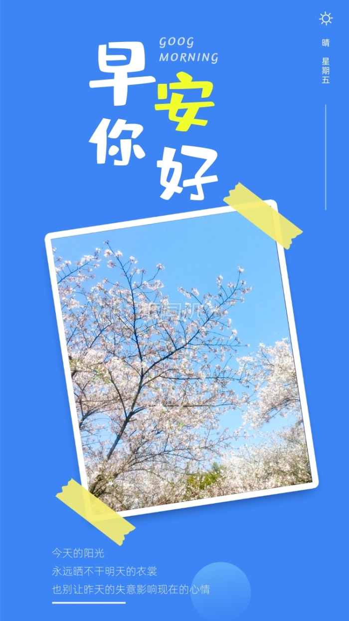 早安每日一签励志语录文艺樱花竖版配图 早安每日一签励志语录文艺樱花竖版配图