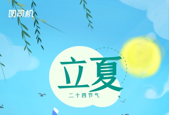 立夏節(jié)氣小清新杯子游泳插畫手機海報