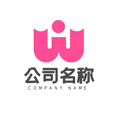 红色大气简洁W字母娱乐行业