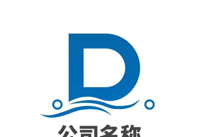 字母D形狀純字母單字母英文logo