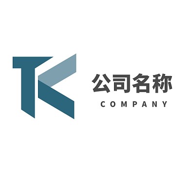 折紙火炬字母K字母logo