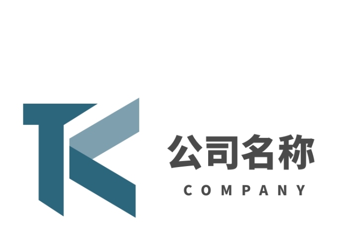 折紙火炬字母K字母logo