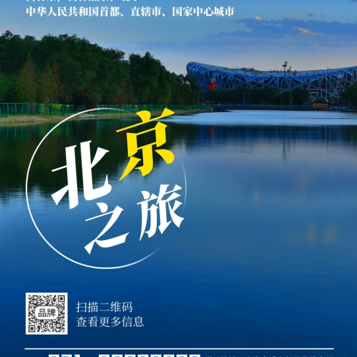 北京之旅促銷宣傳鳥巢攝影圖海報