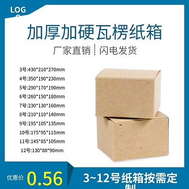 瓦楞紙主圖藍色展示圖