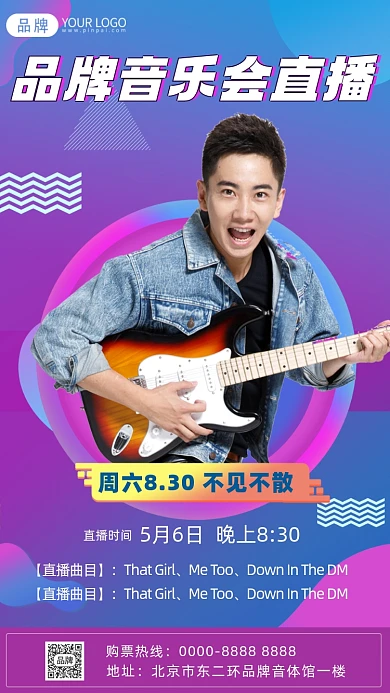 品牌音乐会摄影图海报