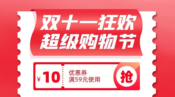 雙十一狂歡購(gòu)物優(yōu)惠攝影圖海報(bào)