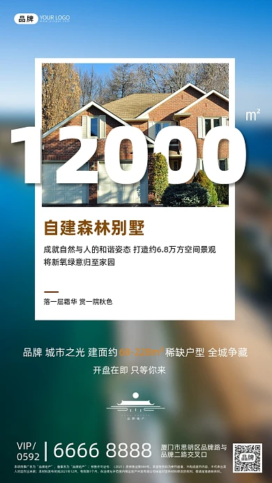 房地产别墅营销海报