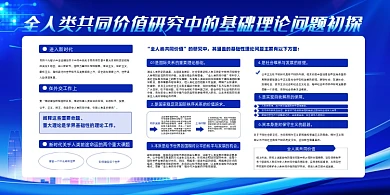 价值研究外交思想党建展板