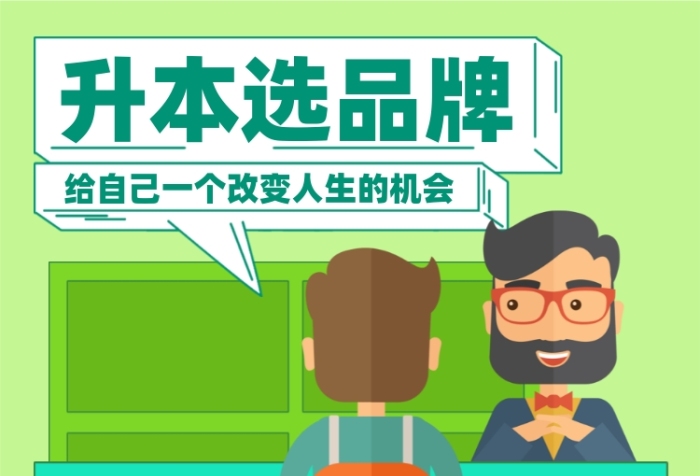 學(xué)歷升本課程插畫風(fēng)攝影圖海報