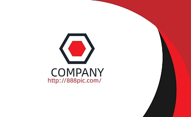 商务简约大气红色名片