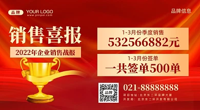 销售战报销量冠军摄影图手机横图海报