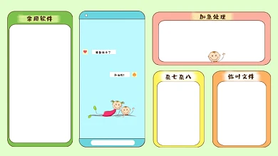 聊天界面打工人电脑分区壁纸