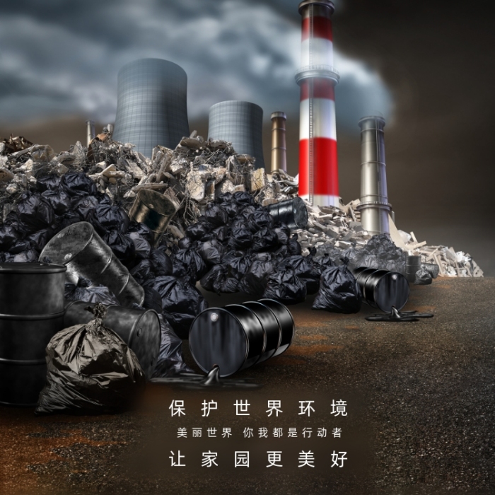 世界環(huán)境日污染危機(jī)攝影圖海報(bào)