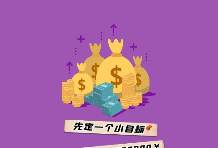 先定一個(gè)小目標(biāo)紫色新媒體朋友圈封面
