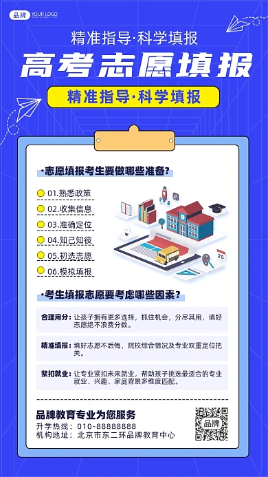 高考志愿填报指南摄影图海报