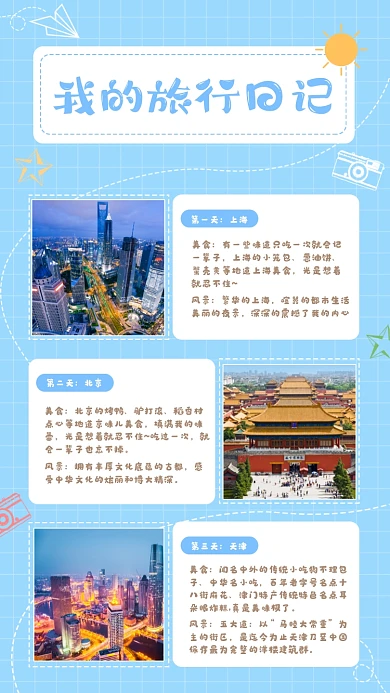 我的旅行日记手账摄影图海报