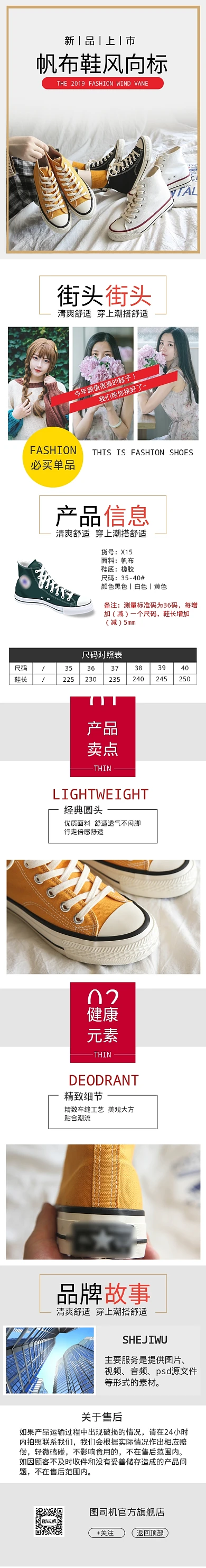 清新风格新款女装促销详情页