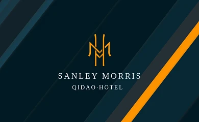 深色黄色线条渐变商务印刷名片