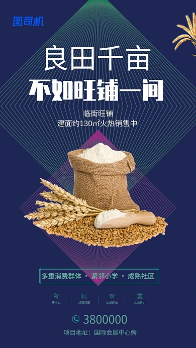 地产商铺旺铺促销海报