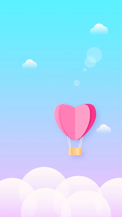 折纸风插画手机壁纸