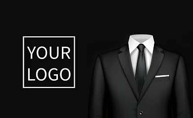 高端时尚黑色西装名片