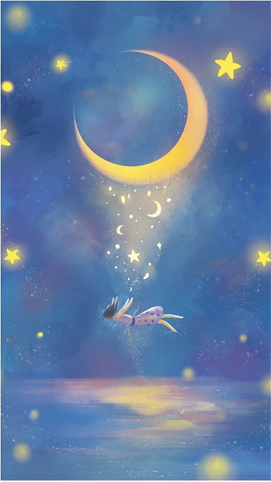 唯美星空手机壁纸设计海报