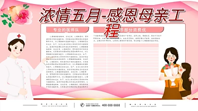 妇科医院母亲节活动展板图片