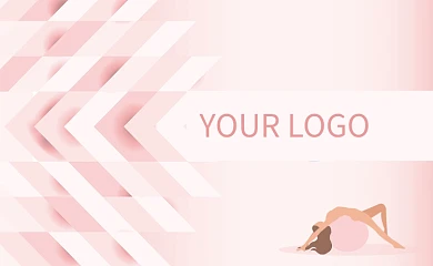 创意时尚粉色背景底纹名片