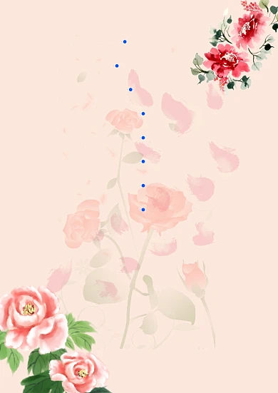 手绘牡丹花卉信纸