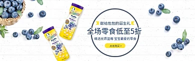 精选优质蓝莓促销淘宝banner