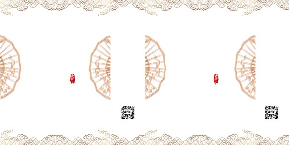 中國傳統(tǒng)金色印花紋理元素服裝手提袋