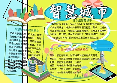 智慧城市科普小报小学生手抄报