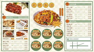 复古港风饭店餐馆菜单价目表宣传展板