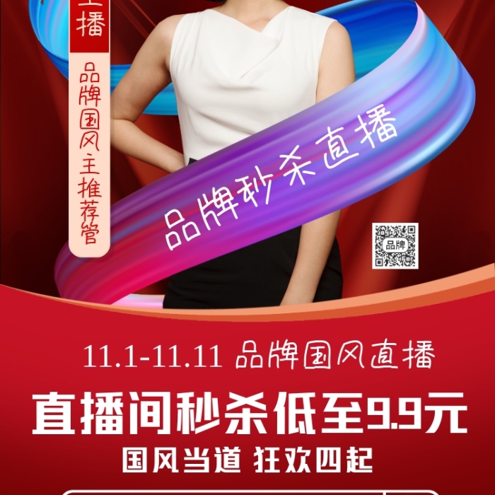 雙十一國貨推薦攝影圖海報