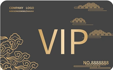 大气黑金微立体商务卡片vip卡