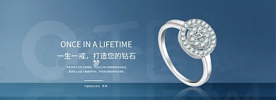 婚戒钻戒网钻石系列一生一戒banner网站ui