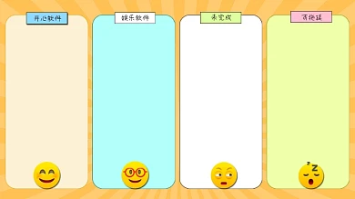 卡通表情打工人四格电脑分区壁纸