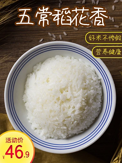 秋上新丰收日食品农产品粮油大米主图模板