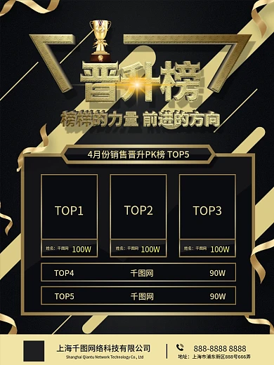 优秀销售员工晋升PK光荣誉榜喜报表彰海报
