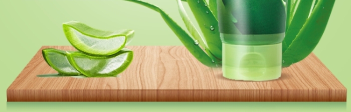 洗面奶芦荟绿色简约主图直通车