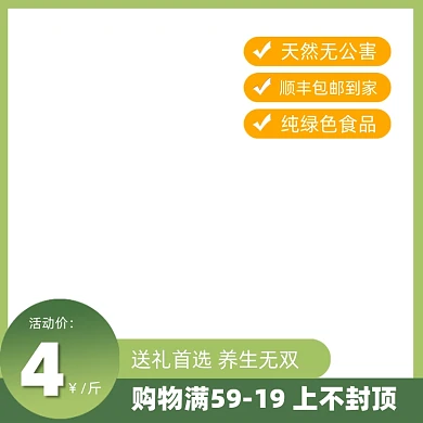 绿色食品简约食物电商主图图标